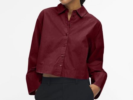 Object - Objkira L S Shirt - 4826895 Cabernet For Cheap