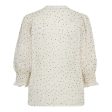 Co´couture - Evelyncc Mini Dot Ss Blouse 35544 - 11 Off White For Discount