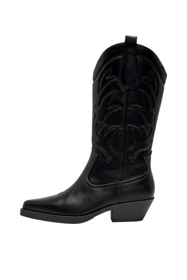 Only Shoes - Onlbronco-1 Pu Cowboy Boot - 4326748 Black Discount