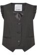 Co´couture - Lianecc Frill Tailor Vest 30274 - 140 Dark Grey Online