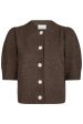 Forudbestilling - Neo Noir - Trudy Deco Knit Cardigan 164514 - 205 - Brown Melange Online Hot Sale