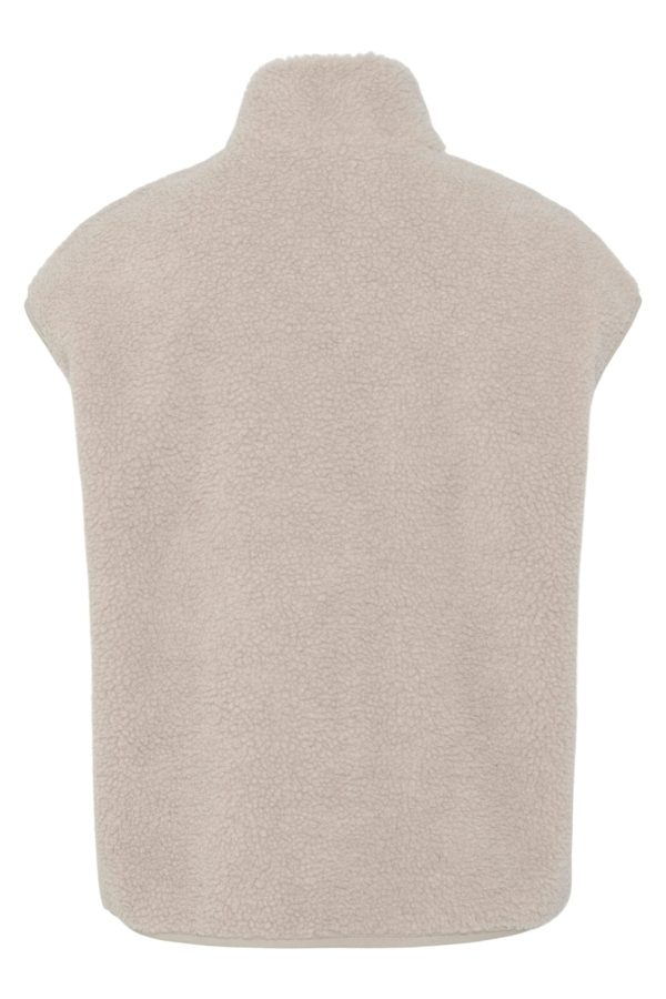 Pieces - Pcsadia Teddy Vest - 4640674 Silver Gray Online