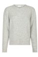 Forudbestilling - Neo Noir - Dina Soft Knit Blouse 164270 - Light Grey Melange Cheap