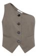 Co´couture - Vidacc Asym Tailor Vest - 154 Walnut Online now