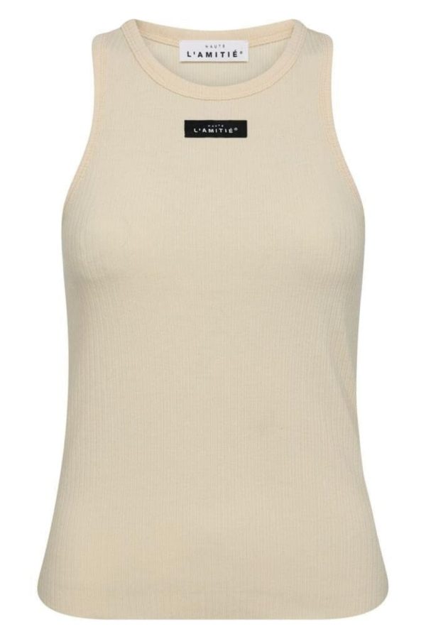 Forudbestilling - Haute L Amitié - Rib Badge Tank HL10011 - Almond on Sale