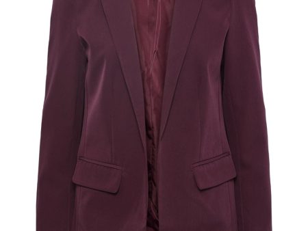 Pieces - Pcbozzy Ls Loose Blazer 17114792 - 3929925 - Grape Wine Hot on Sale