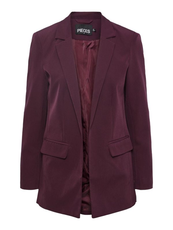 Pieces - Pcbozzy Ls Loose Blazer 17114792 - 3929925 - Grape Wine Hot on Sale