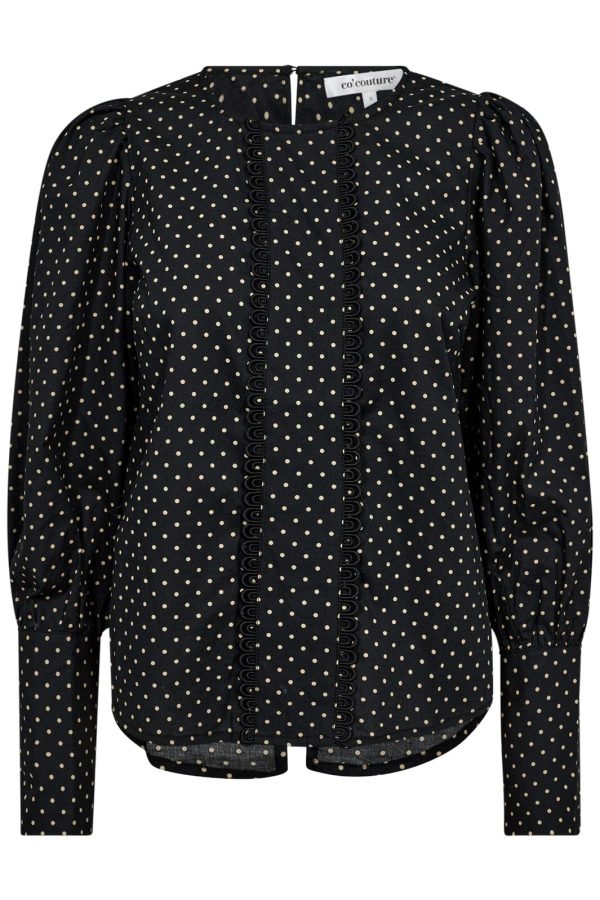 Co´couture - Davinacc Dot Shirt 35715 - 96 Black Online now