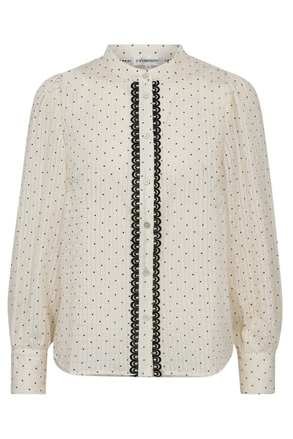 Co´couture - Franciscacc Dot Lace Shirt 35728 - 11 Off White Hot on Sale