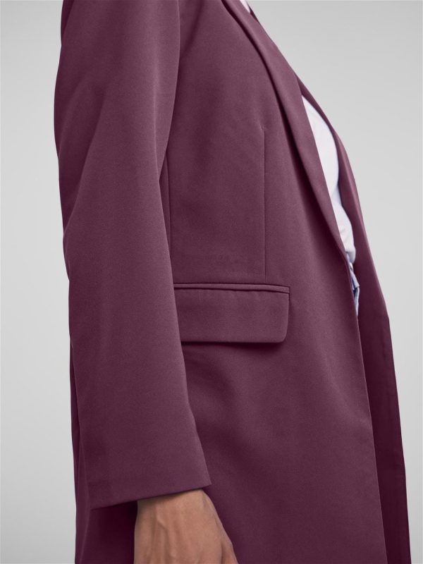 Pieces - Pcbozzy Ls Loose Blazer 17114792 - 3929925 - Grape Wine Hot on Sale