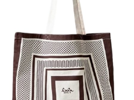 Forudbestilling - Lala Berlin - Tote Maja 10010372 - Heritage Stripe Brown For Cheap