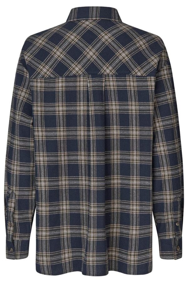 Modström - Tappomd Shirt 58680 - 11179 - Navy Sky Check For Sale