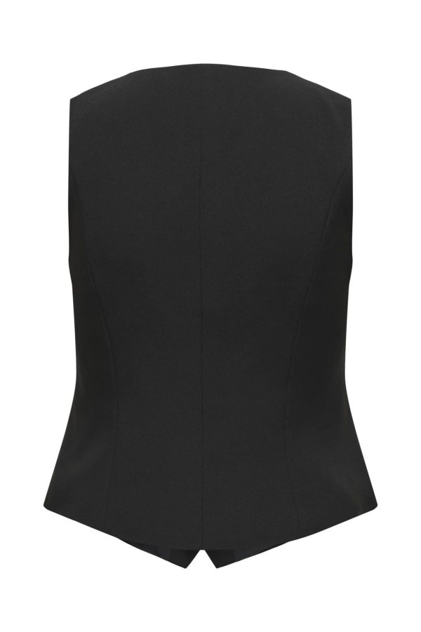 Only - Onliris Waistcoat Tlr - 4553283 Black on Sale