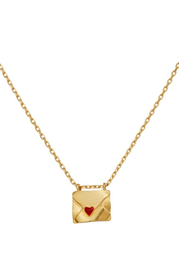 Maanesten - With Love Necklace 2715a - 18 Ct Gold Plated 925 Sterling Silver Supply