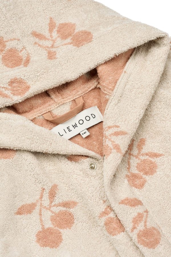 Liewood - Lilana Yarn Dyed Bathrobe - Peach   Sea shell Hot on Sale