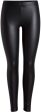 Pieces - New Shiny Fleece Leggings - Black Hot on Sale