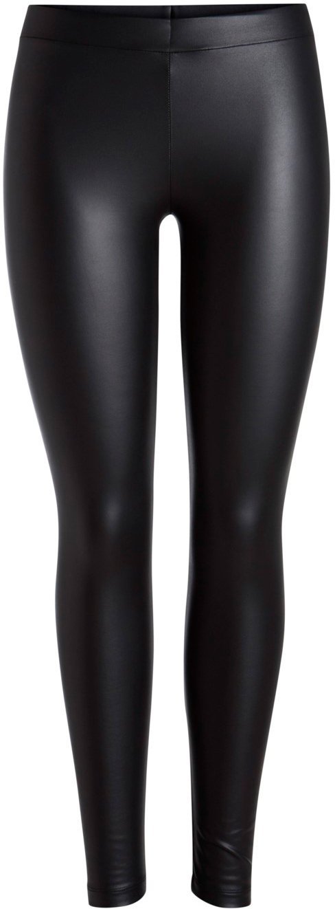 Pieces - New Shiny Fleece Leggings - Black Hot on Sale