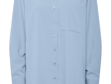 Pieces - Pcpoppy Ls Oxford Loose Shirt - 4683969 Cashmere Blue Online