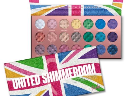 Rude Cosmetics - United Shimmerdom - 21 Shimmer Eyeshadow Palette - Hot on Sale