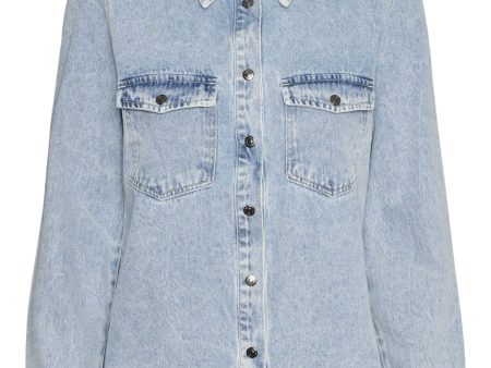 Vero Moda - Vmjennie Ls Denim Shirt Mix - 4555395 Light Blue Denim Online Hot Sale