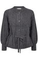 Co´couture - Rowcc Cable Tie Cardigan 32166 - 57 Grey Melange Online Sale