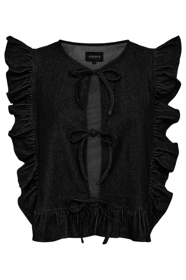 Forudbestilling - Liberte - Asta-Frill-Vest 22066 - Black Denim Online