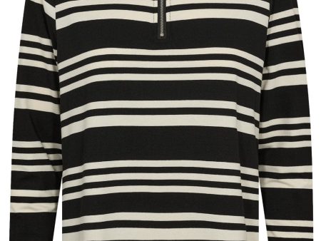 Co´Couture - Malucacc Stripe Polo Blouse 33146 - 96 - Black Online Sale