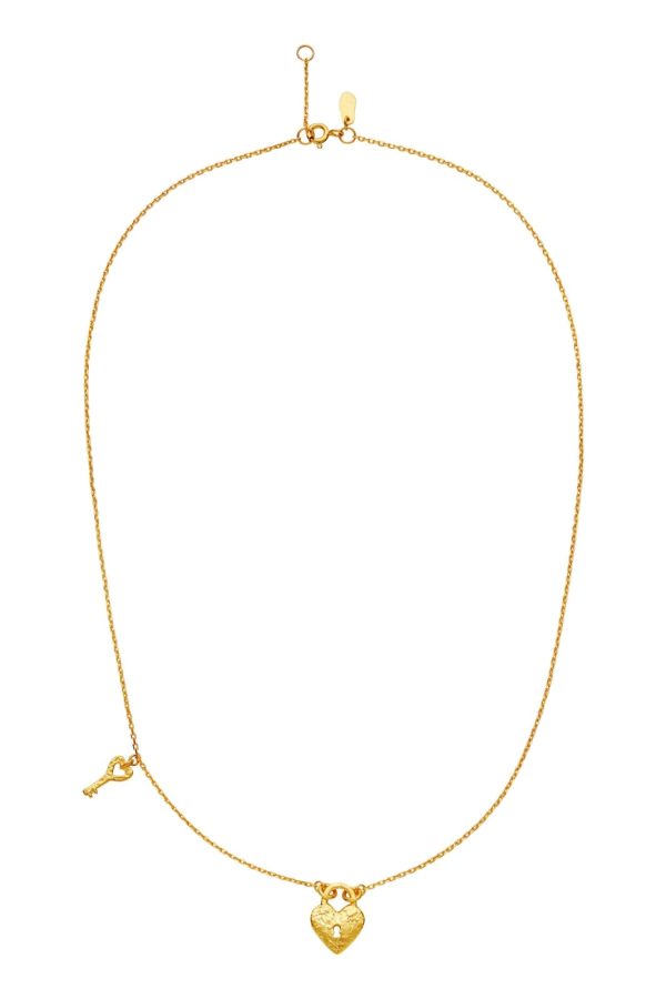 Maanesten - Imena Necklace 2704a - 18 Ct Gold Plated 925 Sterling Silver Online Sale