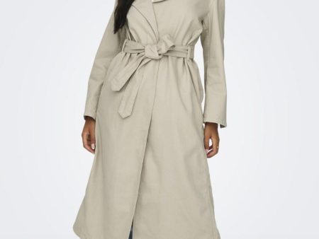 Only - Onlmanila Washed Trenchcoat - 4506601 Pumice Stone Online Sale