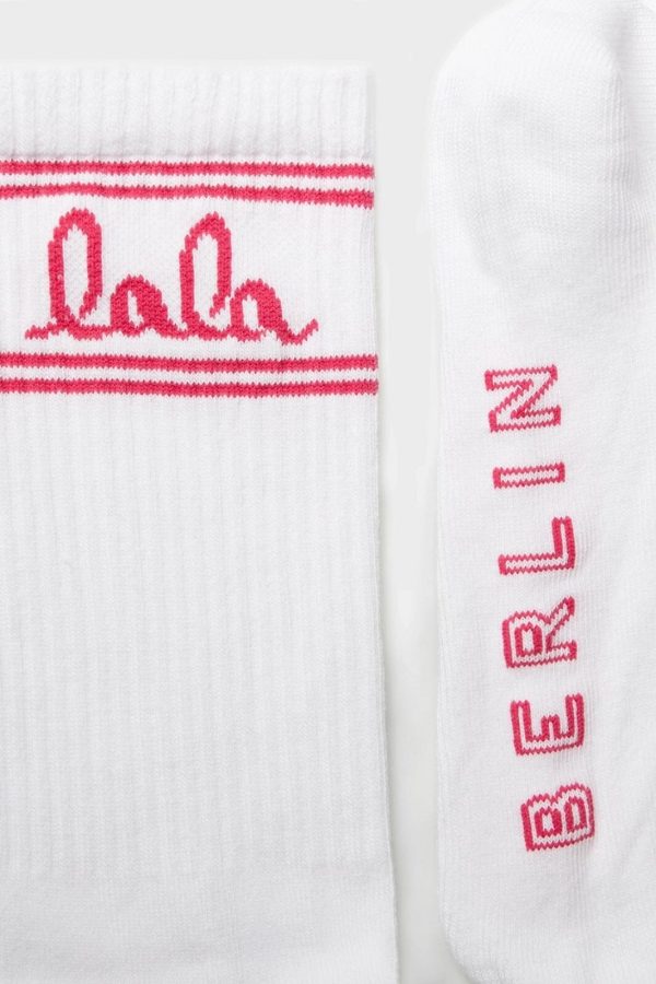 Forudbestilling - Lala Berlin - Socks Sam 10010001 - White Pink Cheap