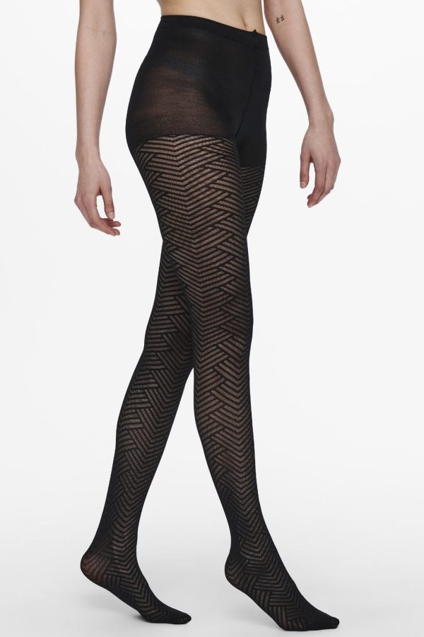 Only - Onllea Herringbone Tights Acc 15249544 - 3842609 - Black For Discount