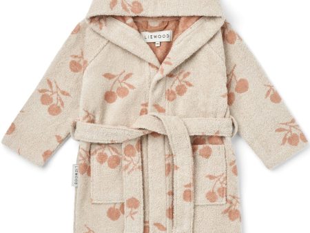 Liewood - Lilana Yarn Dyed Bathrobe - Peach   Sea shell Hot on Sale