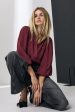 Co´Couture - Ailacc Petra V-Shirt 35810 - 186 - Burgundy Online