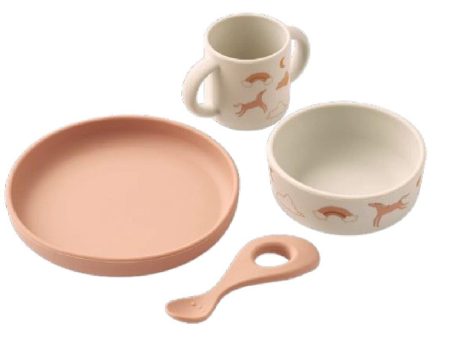 Liewood - Vivi Printed Tableware Set - Dream   Ecru on Sale