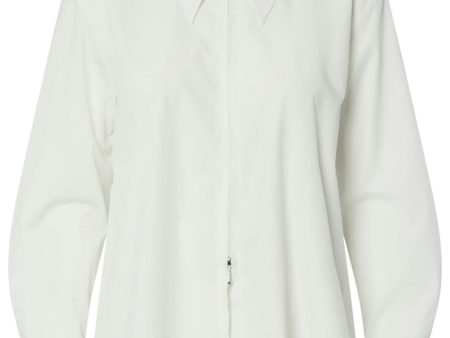 Pieces - Pcnancy Ls Zip Shirt Fsy 17160246 - 4838252 - Bright White Fashion