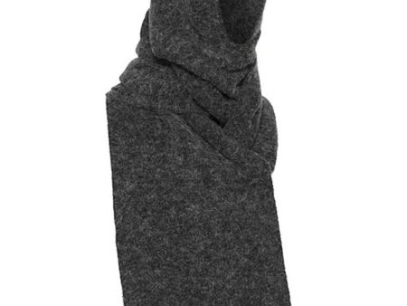 Gestuz - Alphagz Wool Hoodscarf - 106286 Charcoal Melange Online Sale