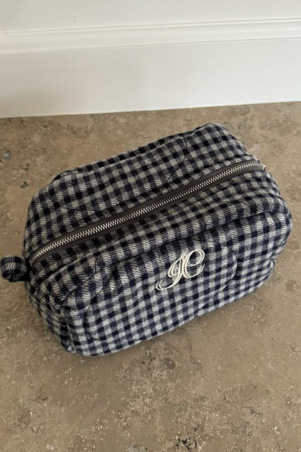 BYIC - Emilieic Mini Cosmetic Bag A23769 - Navyc - Navy Checks For Sale