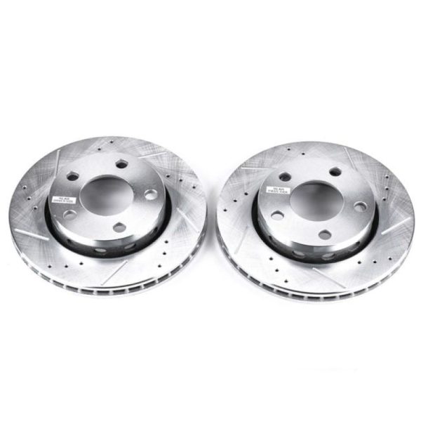 Power Stop 00-02 Audi S4 Rear Evolution Drilled & Slotted Rotors - Pair Supply