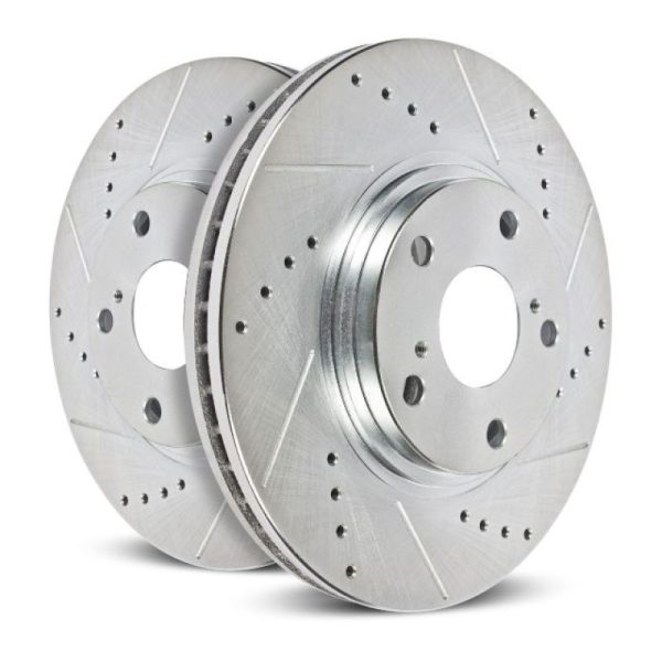 Power Stop 00-02 Audi S4 Rear Evolution Drilled & Slotted Rotors - Pair Supply