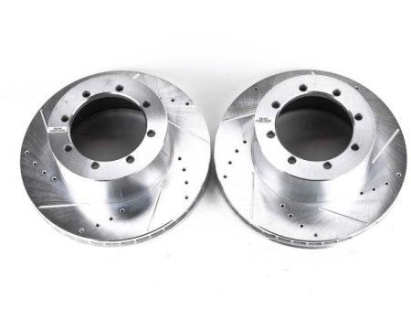 Power Stop 00-02 Ford E-450 Super Duty Rear Evolution Drilled & Slotted Rotors - Pair Online Sale